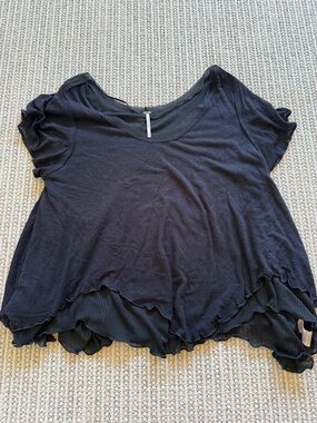 Free People Layered Scoop Neck Top NWT!